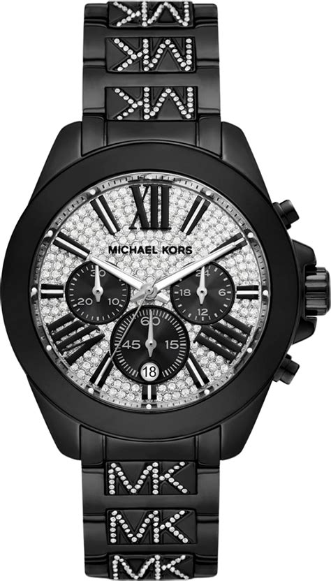 michael kors black glitz wren watch|Oversized Wren Pavé Logo Black.